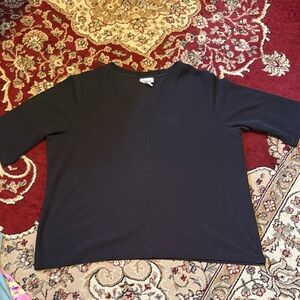 Avenue Charcoal V-Neck Top